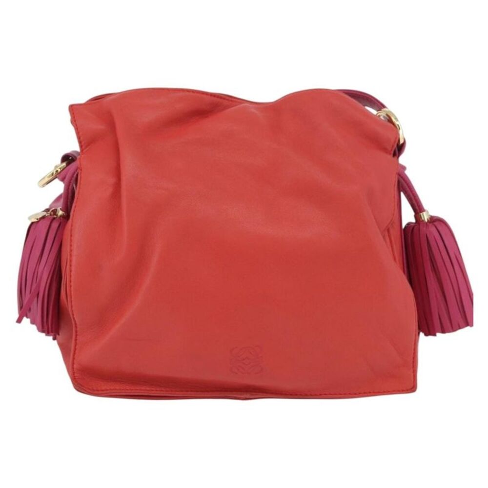 Loewe Flamenco Leather Orange Leather Shoulder Bag Bag